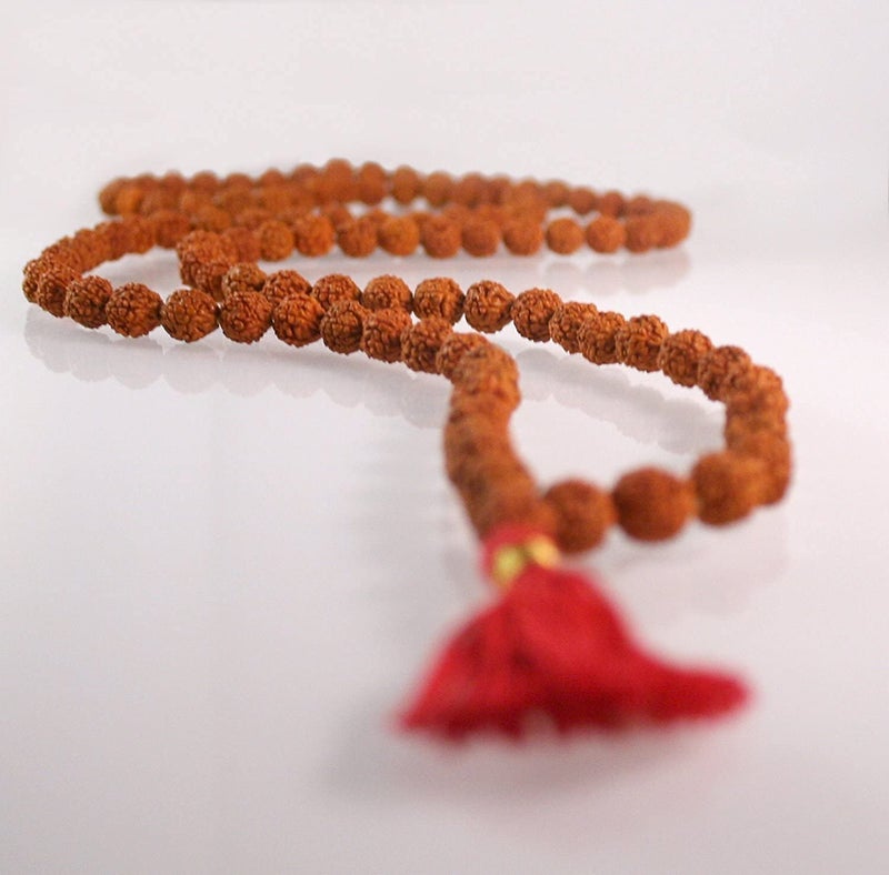 IS4A Rudraksha Japa Mala 108 + 1 Beads Prayer Beads - Image 4